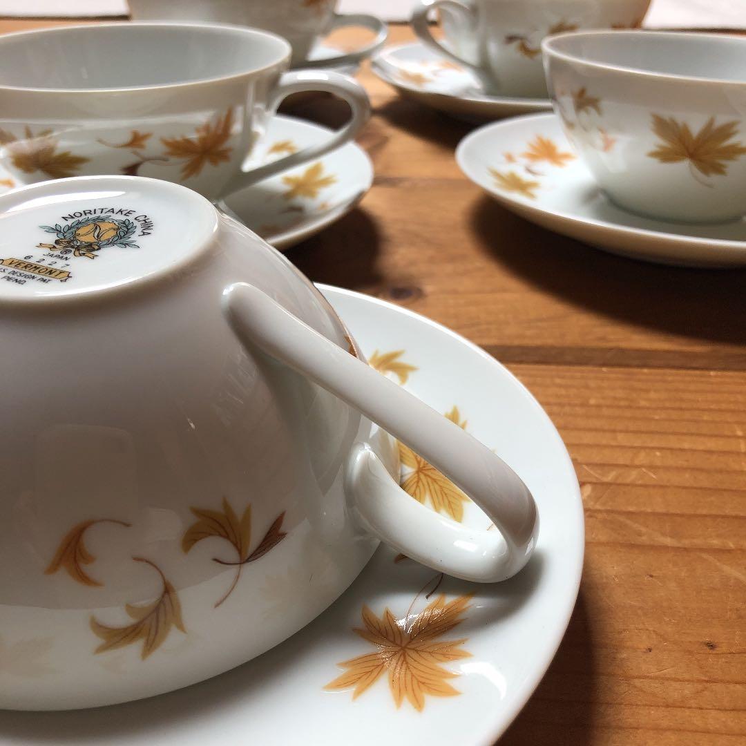 未使用　オールドノリタケ　6客　メープルリーフ