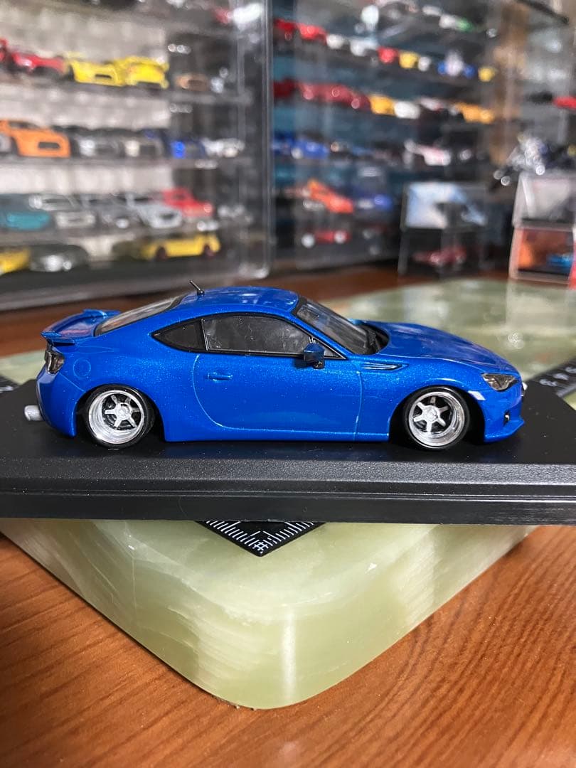 SUBARU BRZ 青 1/43 ローダウンカスタム　美品　ノレブ