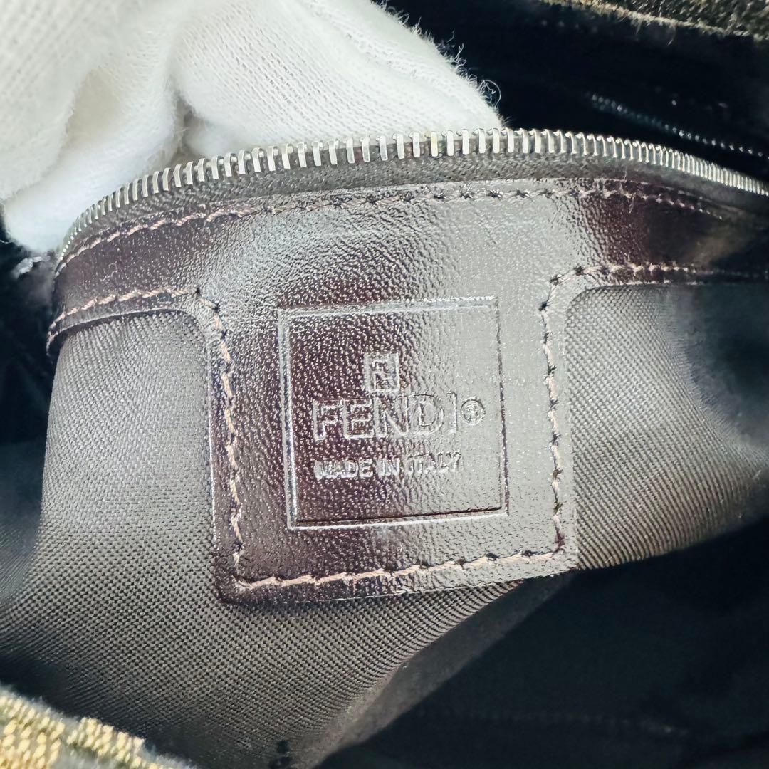 ✨FENDI✨フェンディ✨ズッカ柄✨ブラウン✨ハンドバッグ✨袋付き✨