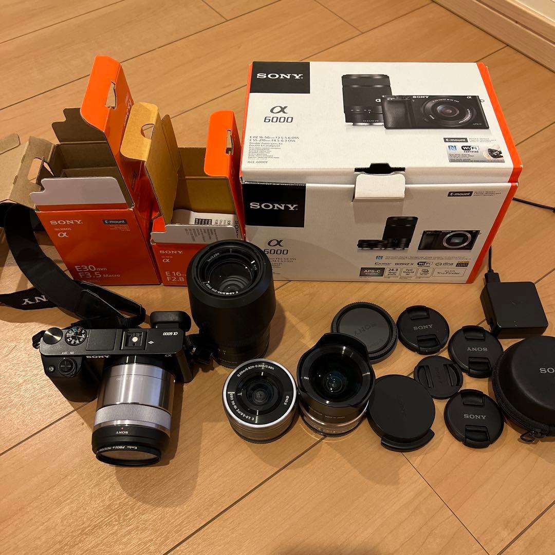 SONY α6000 ミラーレスカメラ レンズ4本セット