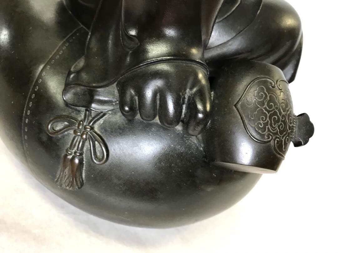 銅製：大黒天座像