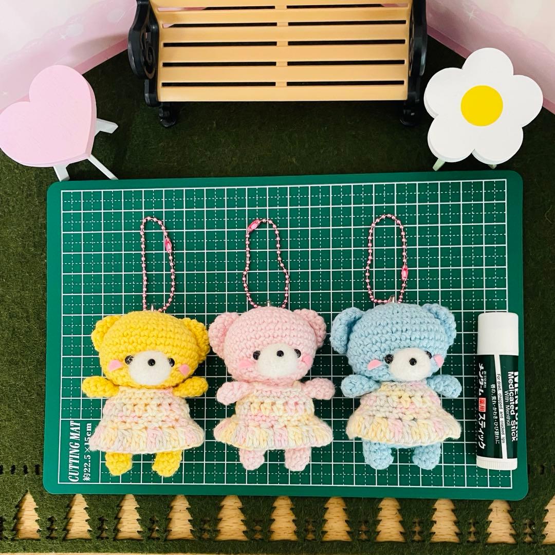 3つ子ちゃん♡・くまちゃん・あみぐるみ