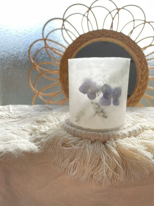 【完売】ボタニカルキャンドル 紫陽花
