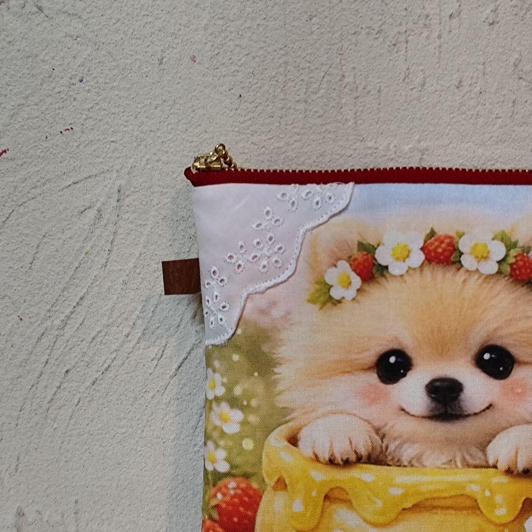 (専用)ポメラニアンちゃんのふんわりファスナーポーチ、16