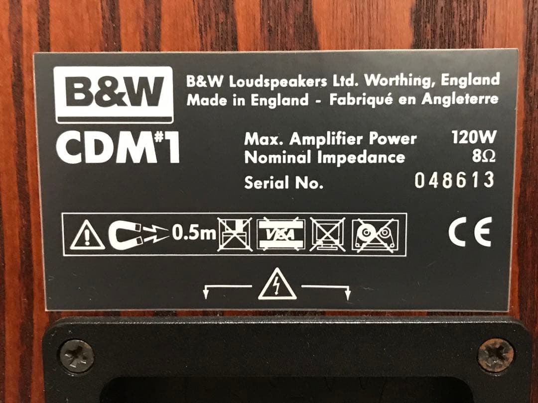 B&W スピーカー CDM1 ペア　連番