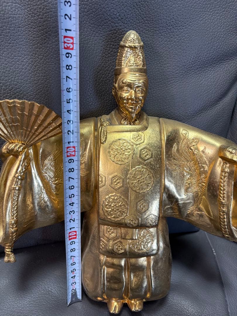 能面置物 能楽 翁 吉祥 縁起物　ゴールド