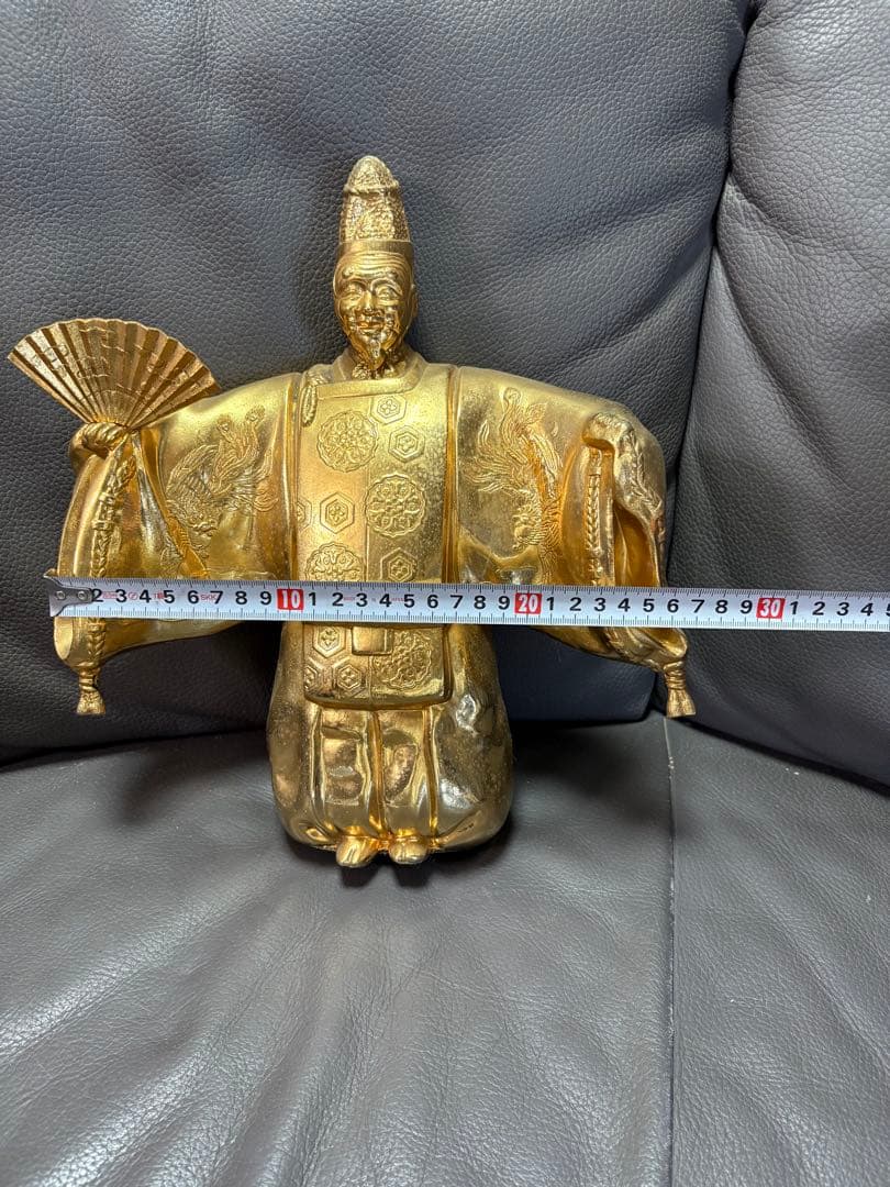 能面置物 能楽 翁 吉祥 縁起物　ゴールド