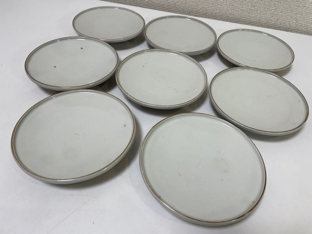 【現状品】古伊万里 陶器 蓋付茶碗 煮付椀 赤絵 金彩 菊柄 割烹 懐石 8個
