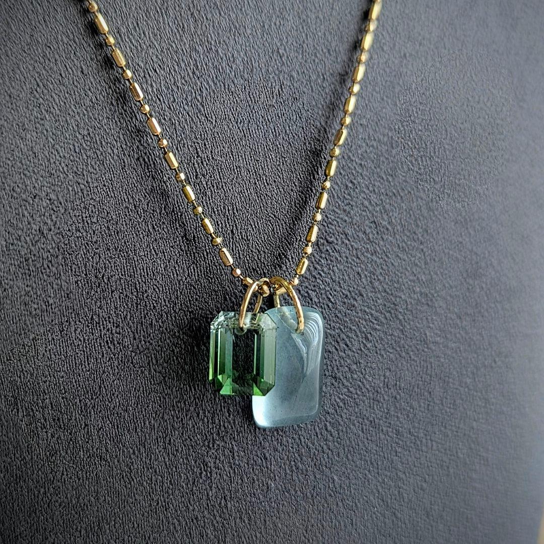 ♢N♢訳あり♢K18 バイカラートルマリン 2.08ct チャ―ム