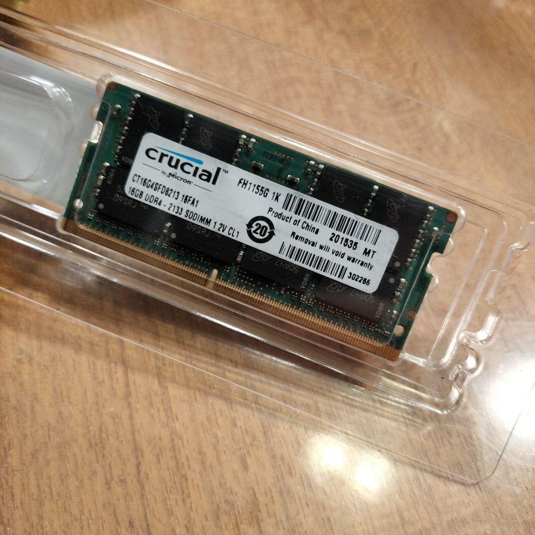 メ*ン様 clucial 16GB DDR4-2133 SODIMM 1.2V