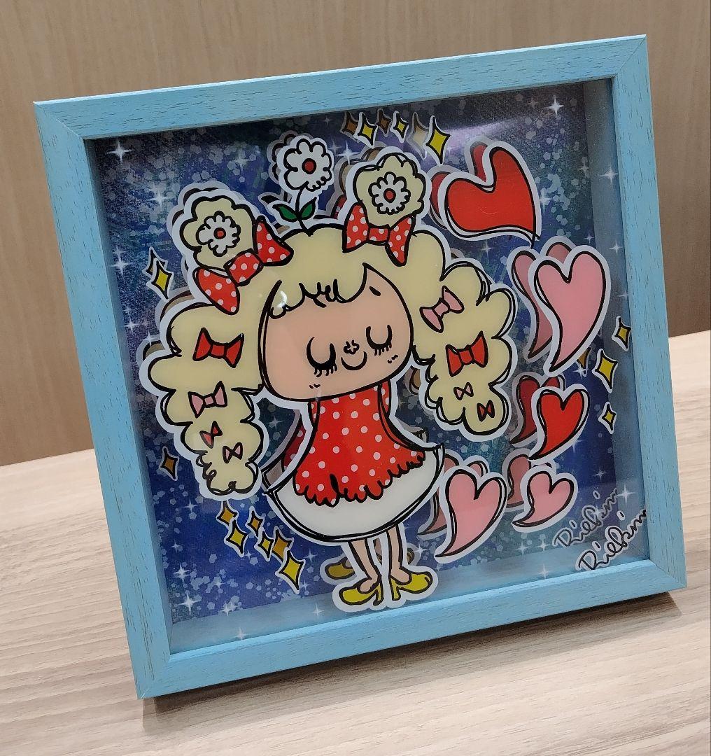 リエキム 女の子とハート 3DアートBOX ヘンテコ展 riekim