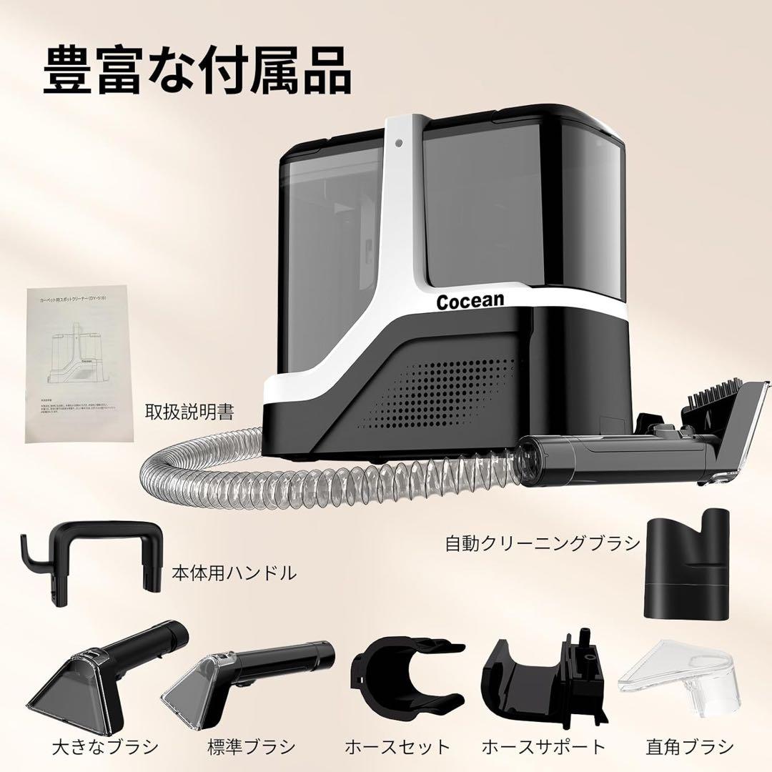 【超美品】リンサークリーナー スチームクリーナー ブラシヘッド&T字型ヘッド付属