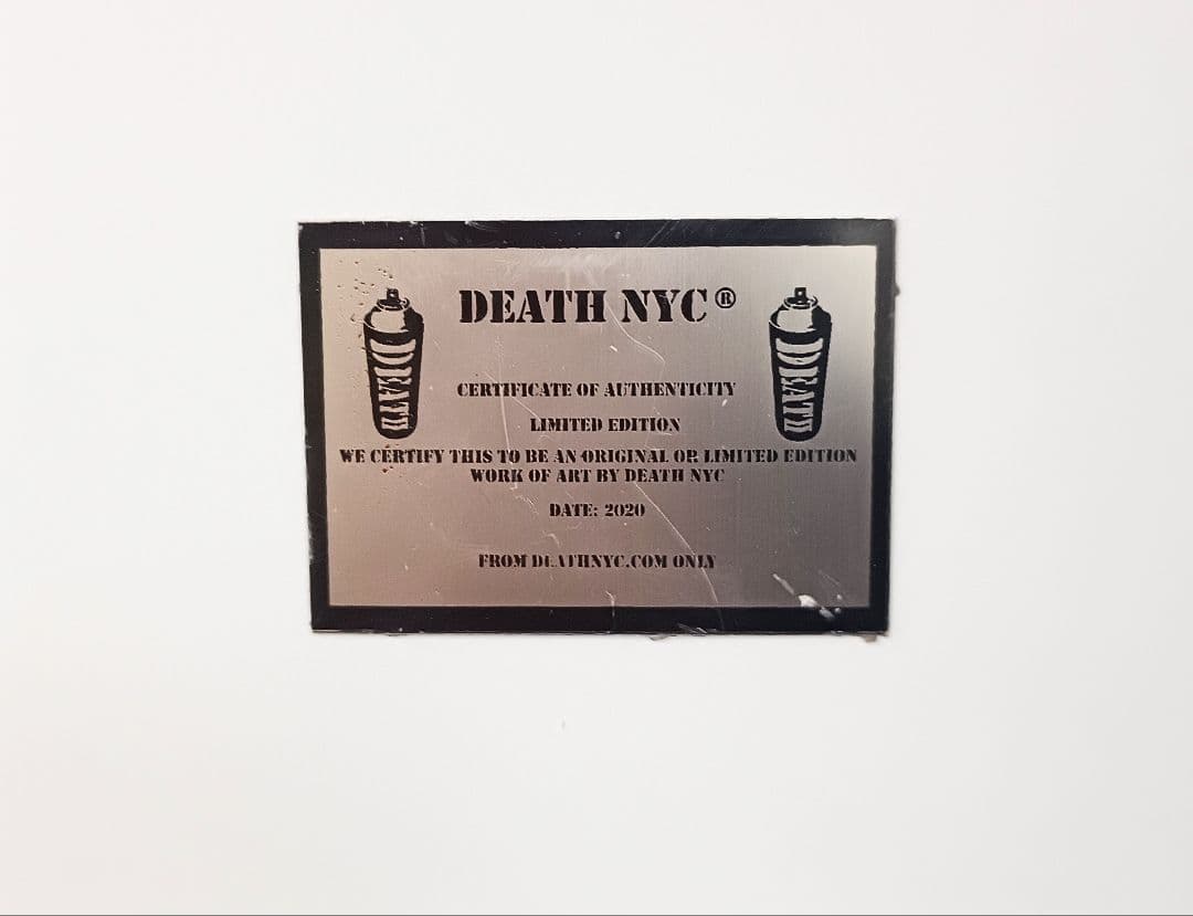 death nyc AY121 額付き、サイン、ナンバー、COA付属