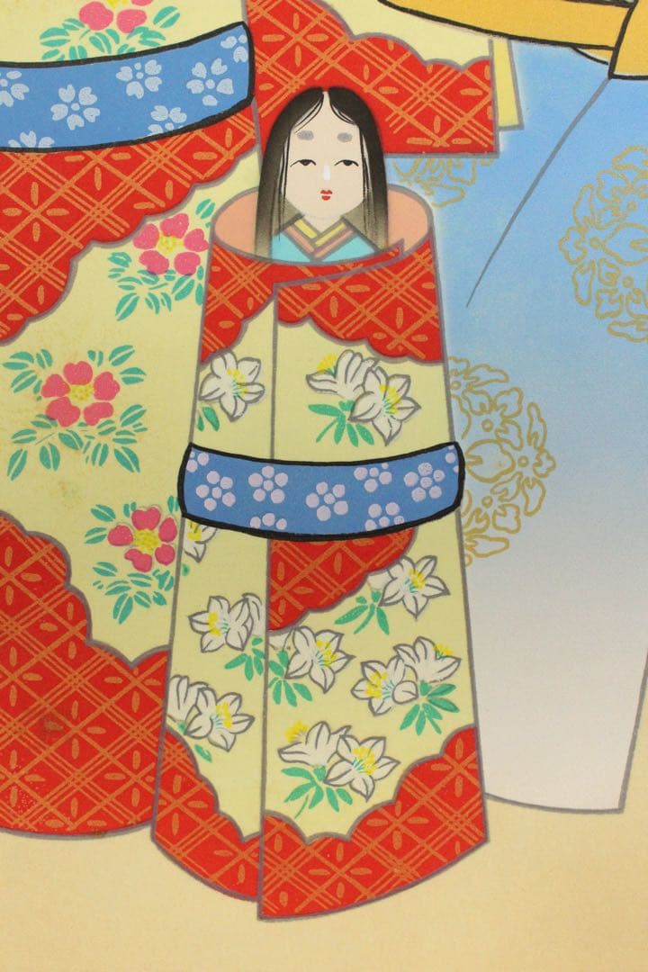 No5820掛軸　千春　「愛子内親王様御生誕一周年記念　親子雛」　共箱　送料無料