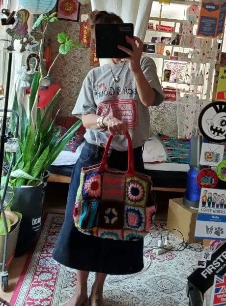 カラフルなグラニースクエアバッグ
