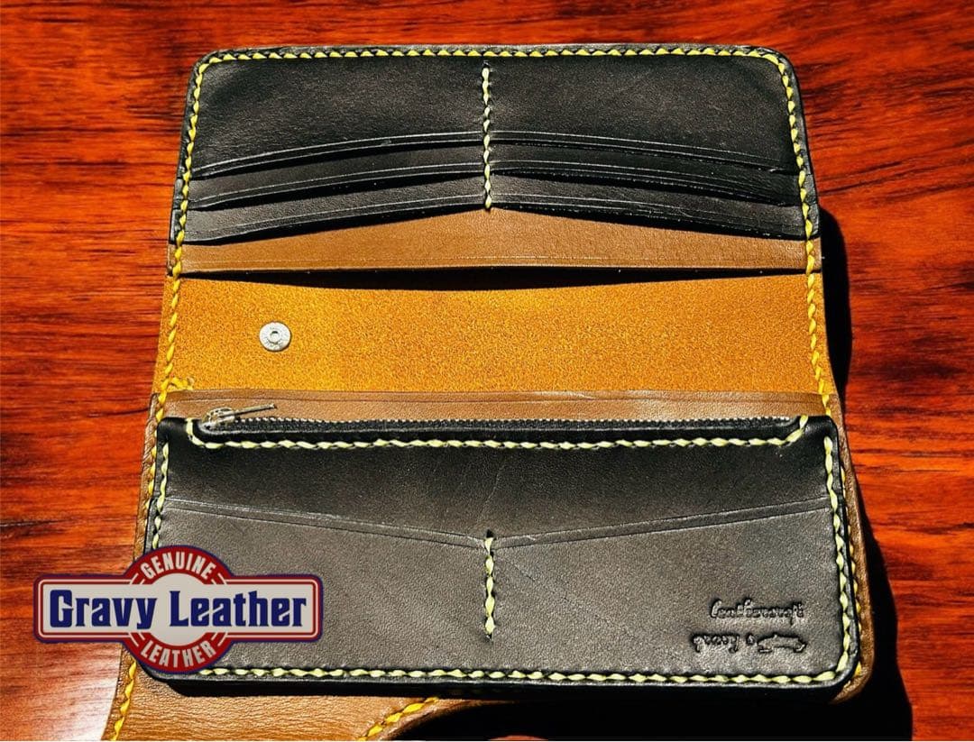 Gravy Leather 最高級 ブラックパイソン 本革 長財布 サドルレザー