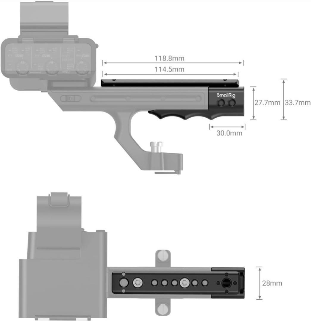 SONY XLR-H1 ハンドルユニット+SmallRig対応ハンドル延長バー