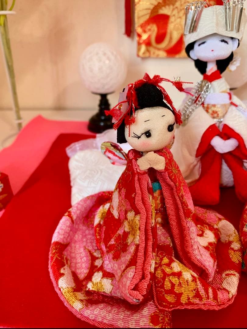ちりめん細工　創作人形　ハンドメイド