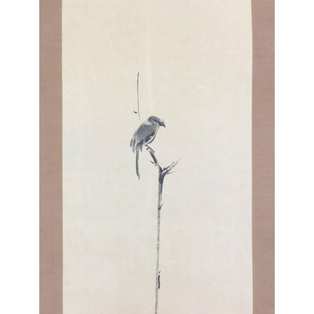 複製/宮本武蔵/二天/枯木鳴鵙図/モズ/百舌/工芸品/掛軸☆宝船☆AK-421