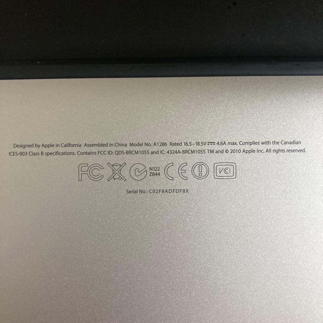 MacBook本体 MacBook Pro A1286 i7 16GB