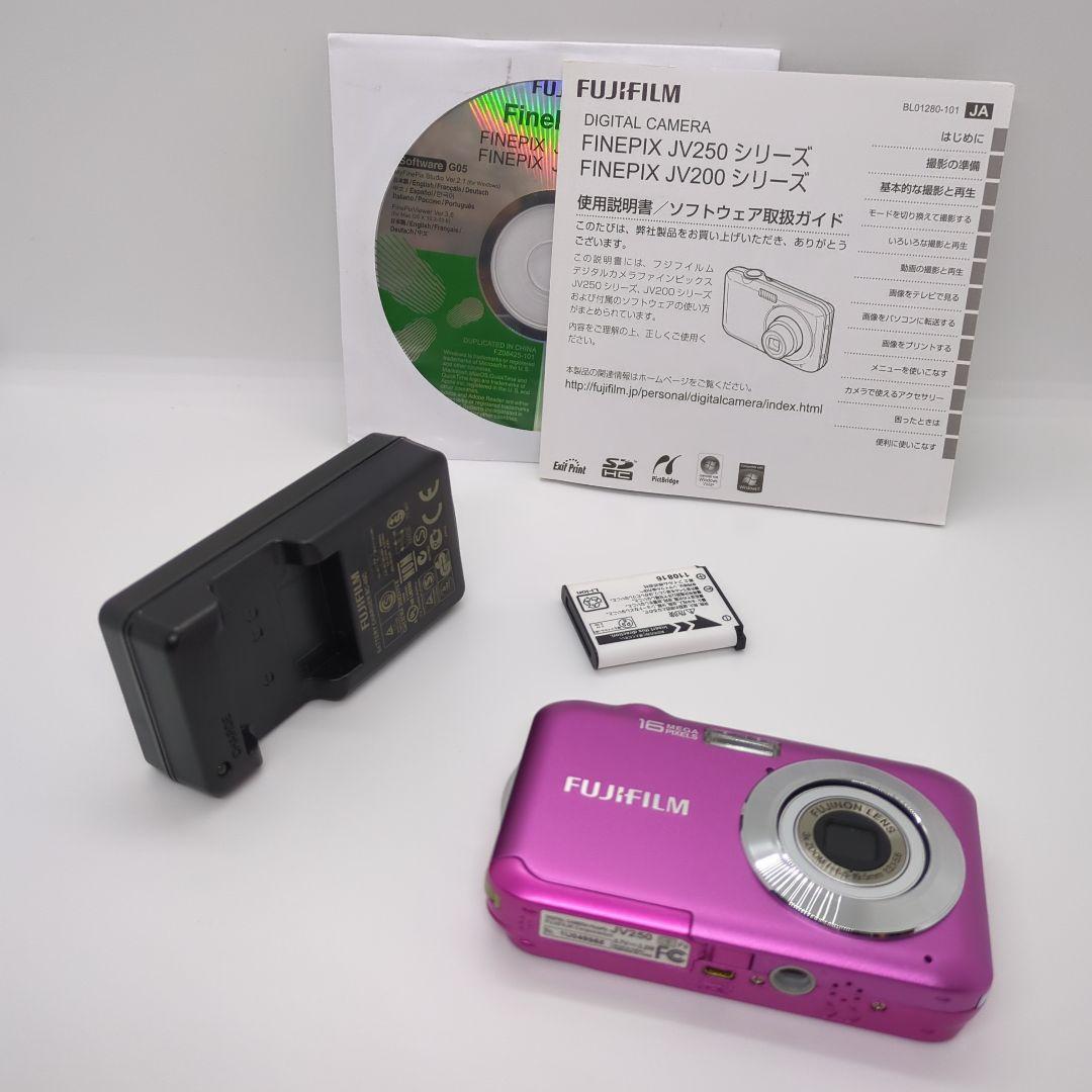 【美品】富士フイルムFUJIFILM FINEPIX JV250デジカメ　ピンク