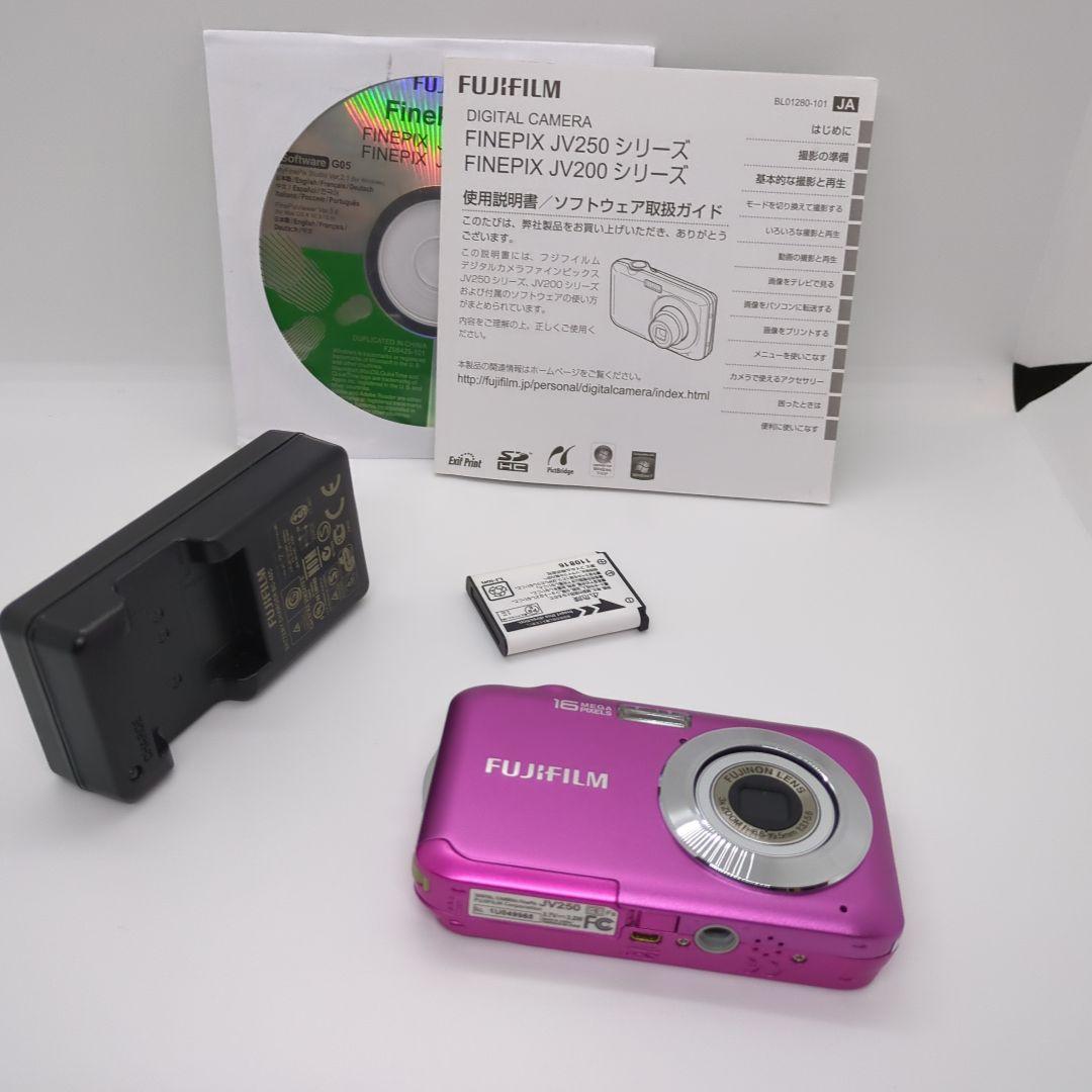 【美品】富士フイルムFUJIFILM FINEPIX JV250デジカメ　ピンク