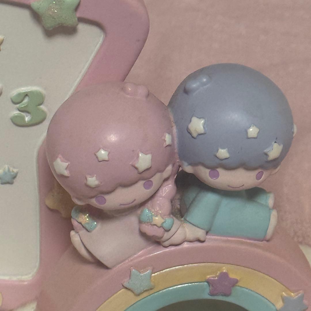 【激レア】 サンリオ キキララ リトルツインスターズ レインボーベア星の置時計