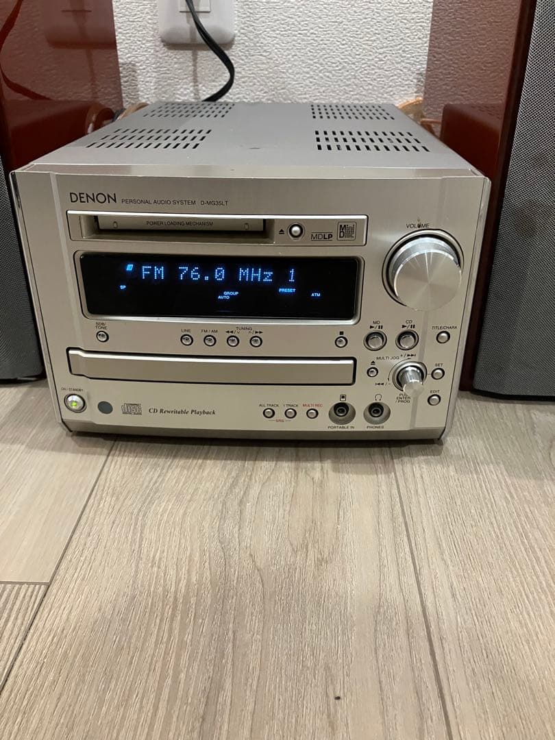 DENON CDMDコンポ　D-MG33 ジャンク 通電確認済み リモコン付き