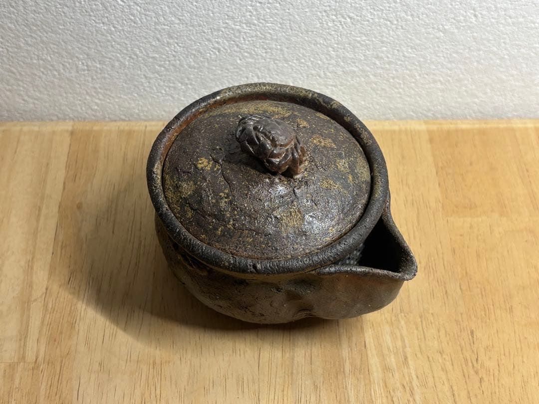 117. 備前焼 宝瓶 登り窯 カニ 手びねり 急須