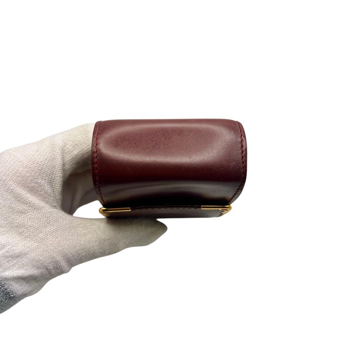 専用　Cartier ボルドー レザー シガレットケース 7797