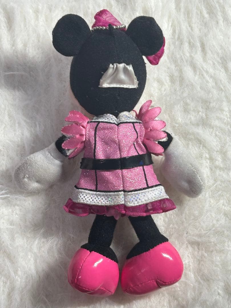 ディズニー ミニー クラブマウスビート ぬいぐるみバッジ キーホルダー ピンク
