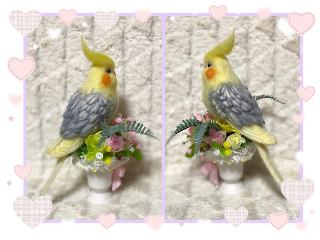 羊毛フェルト。オカメインコ。オーダーNo.18