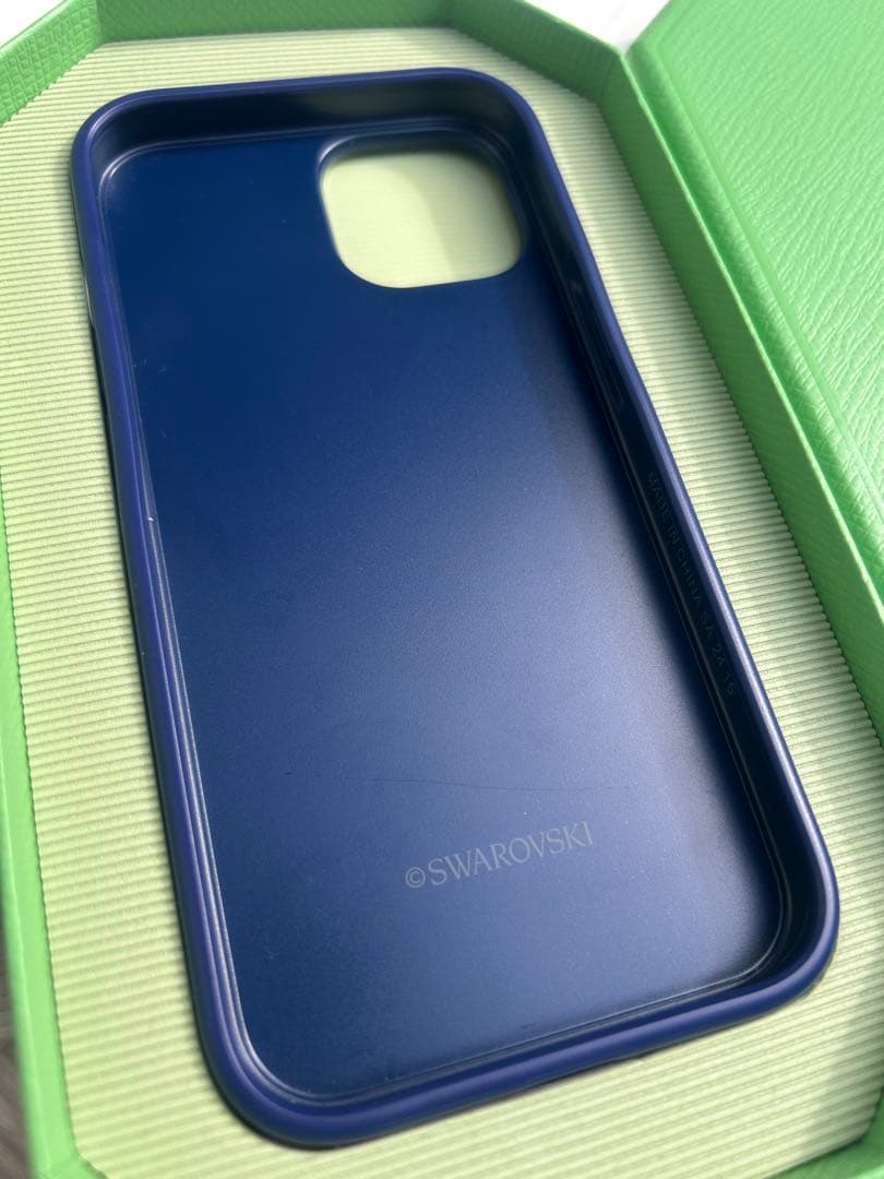 SWAROVSKI ダークブルー iPhone14用ケース