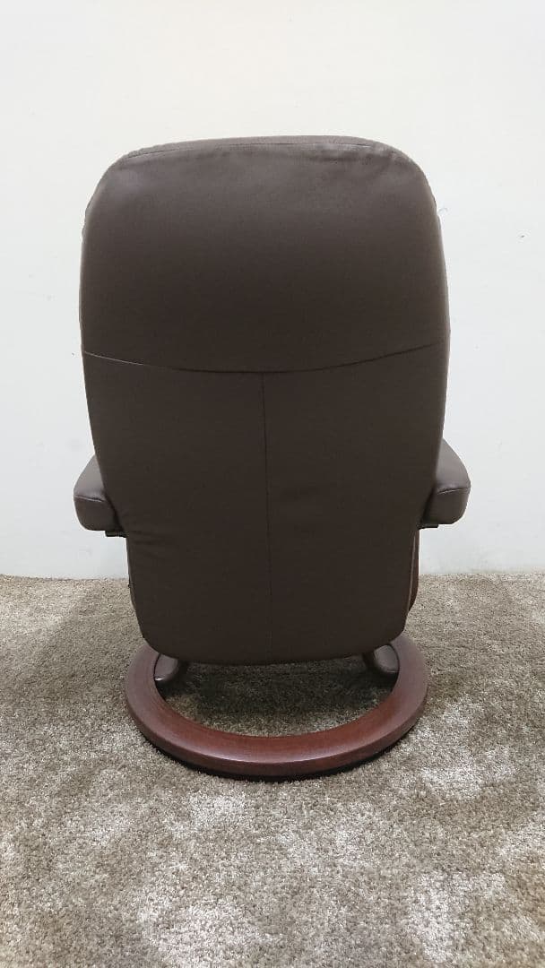 美品 EKONES コンサル リクライニング 回転 ソファオットマン