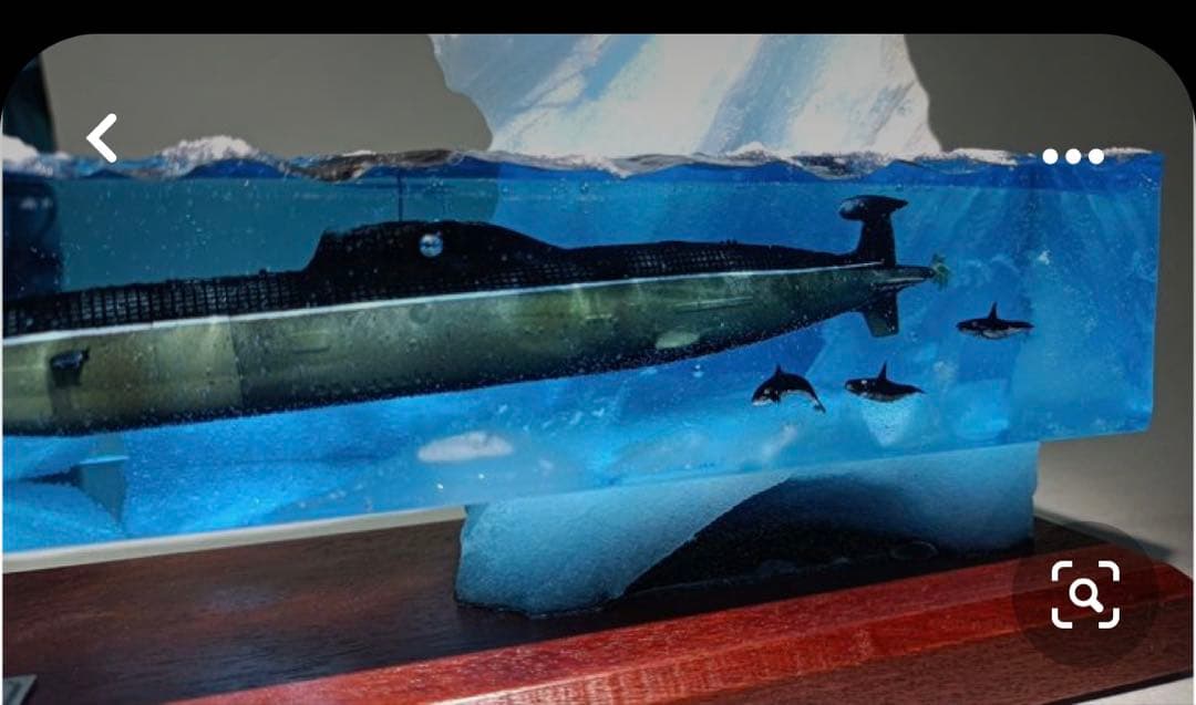 進行中　ビガワ様　タイフーン級潜水艦　流氷ジオラマ