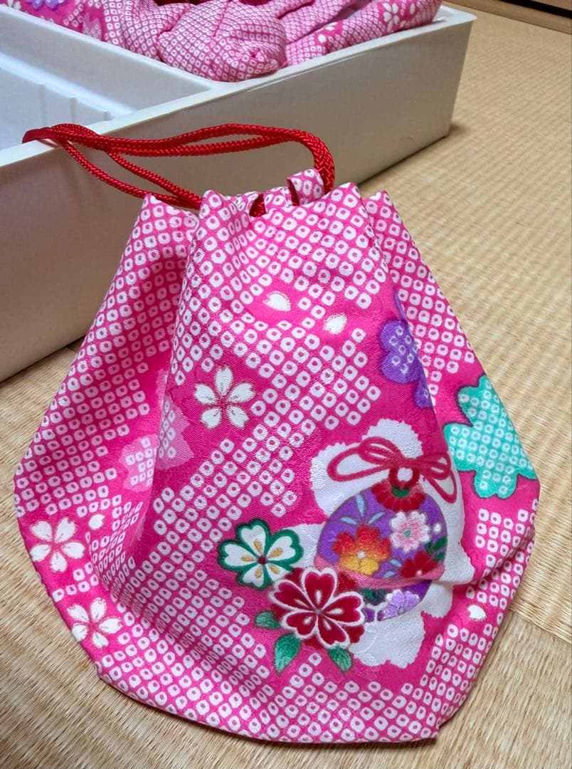七五三 着物 3歳 被布セット 女の子 京都花ひめ ピンク　フルセット