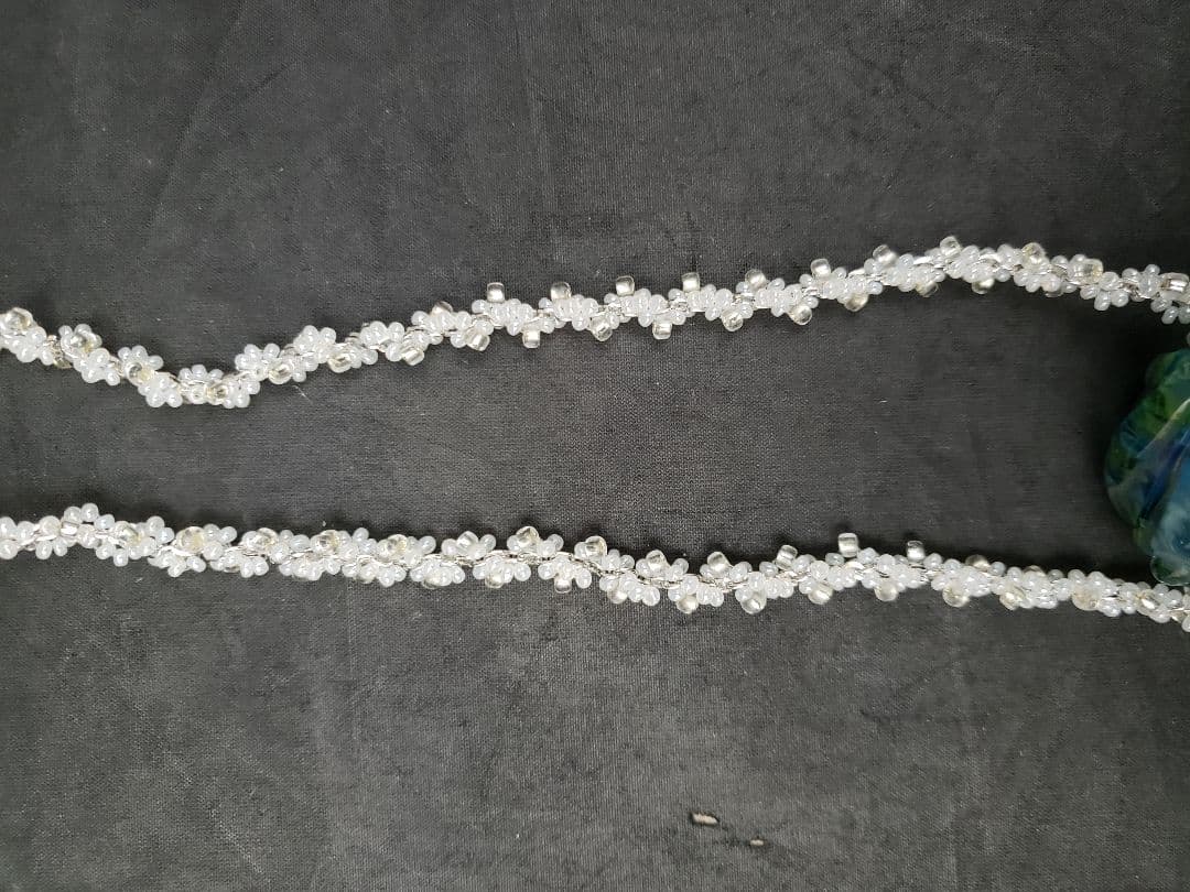 とんぼ玉　ネックレス　ハンドメイド　手作り　ビーズアクセサリー