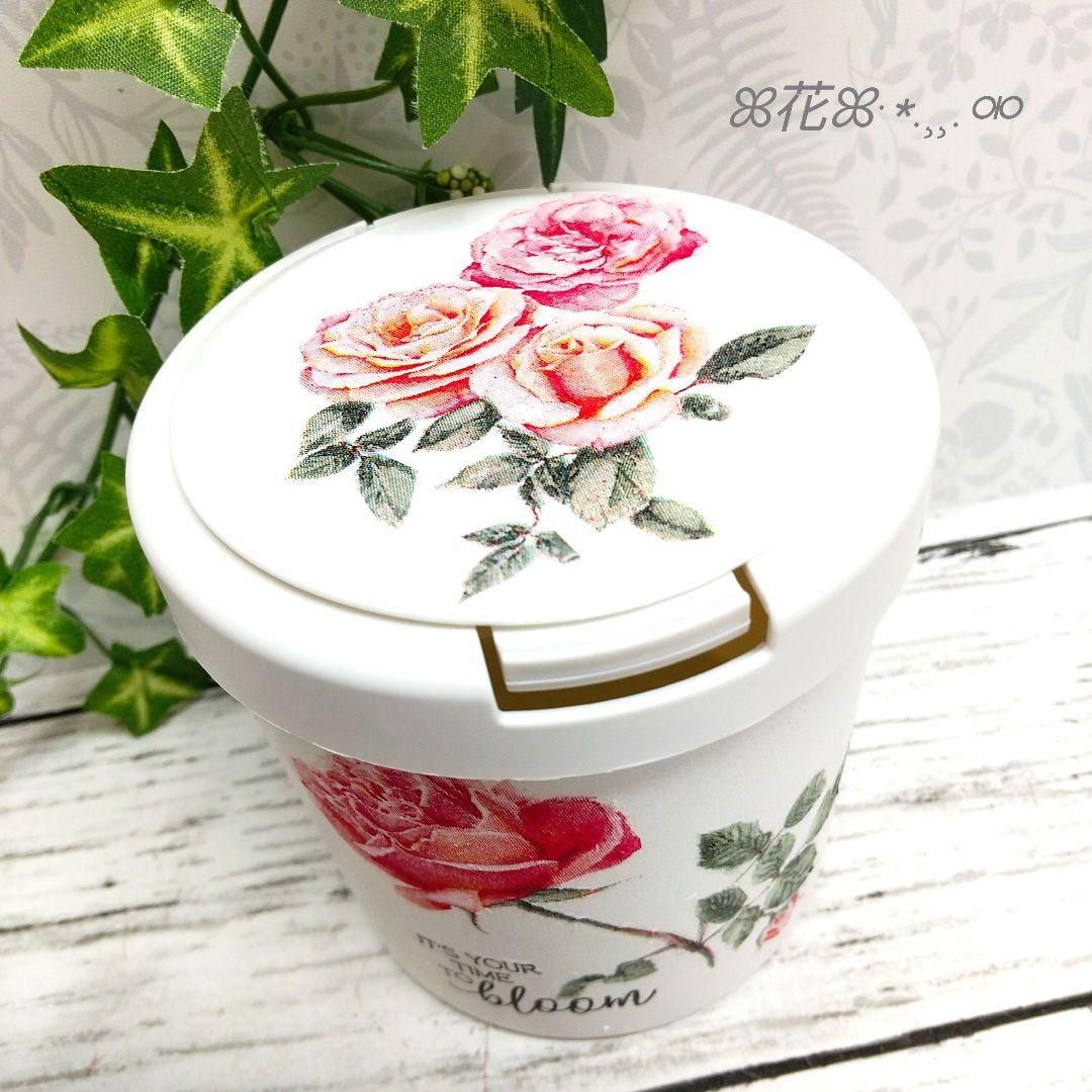 デコパージュꔛ‬ꕤ 綿棒収納ケース♡薔薇♡小物入れ♡インテリア雑貨