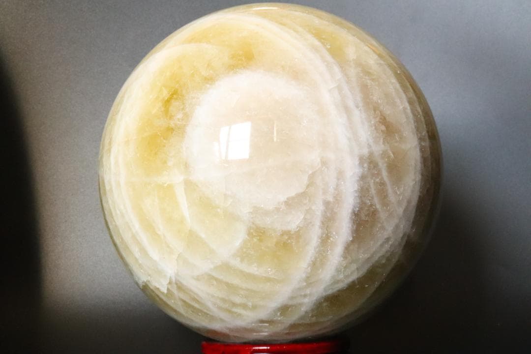 【本物保証】虹入り シトリン 水晶 丸玉 スフィア 9.1kg パワーストーン