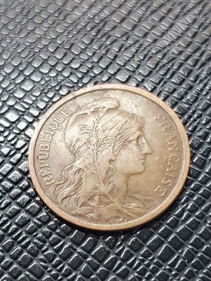 2344.　希少　？　美品　1903年　フランス　2センチメス　