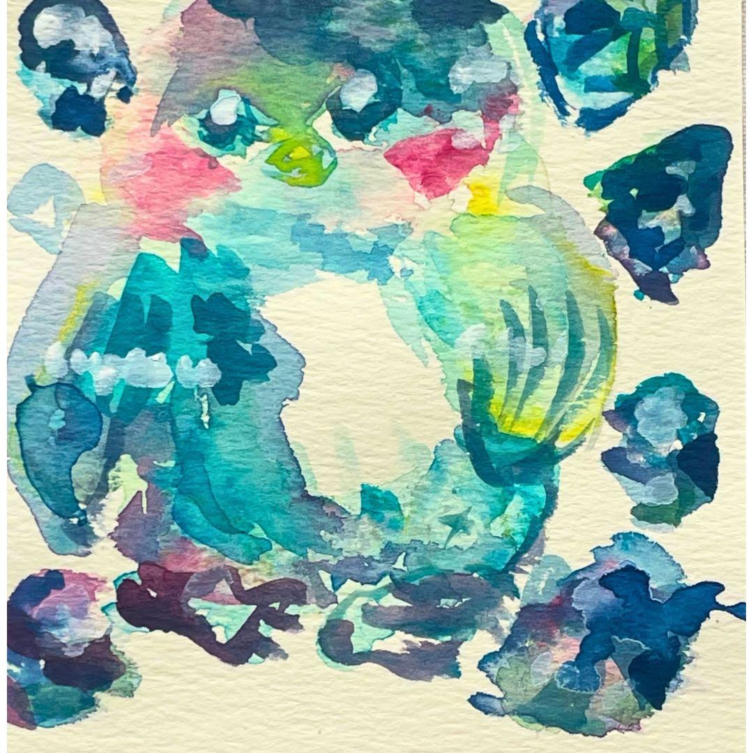 ペンギンとシーグラス/原画イラスト