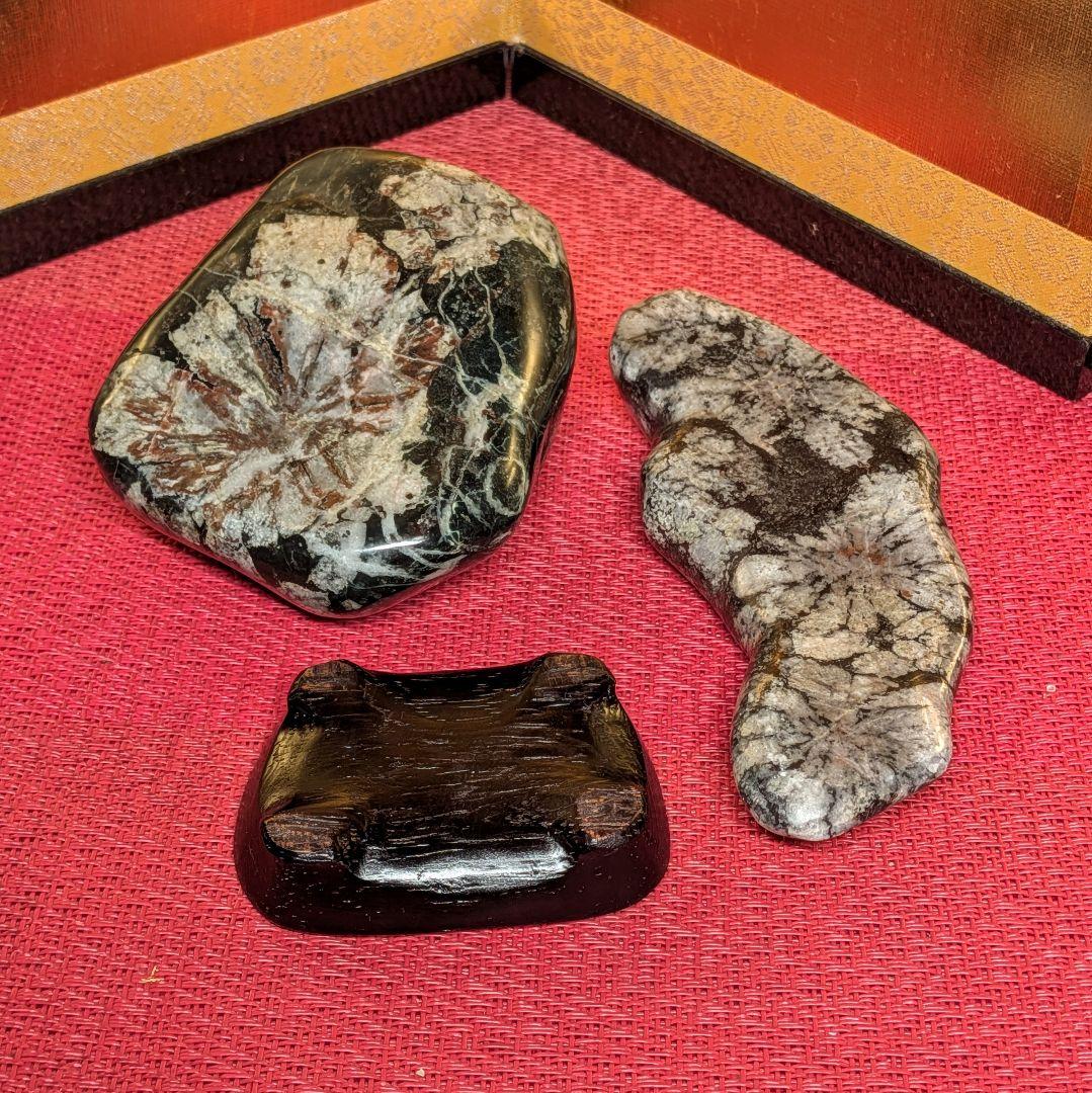 菊花石 岐阜県根尾谷産371㌘ 鑑賞石 観賞石 水石 盆石 天然石 置物