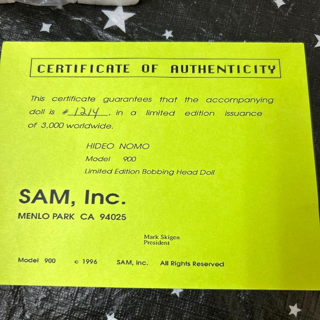 1996年SAM’s ボビングヘッドドール 野茂英雄　ロスアンゼルスドジャース