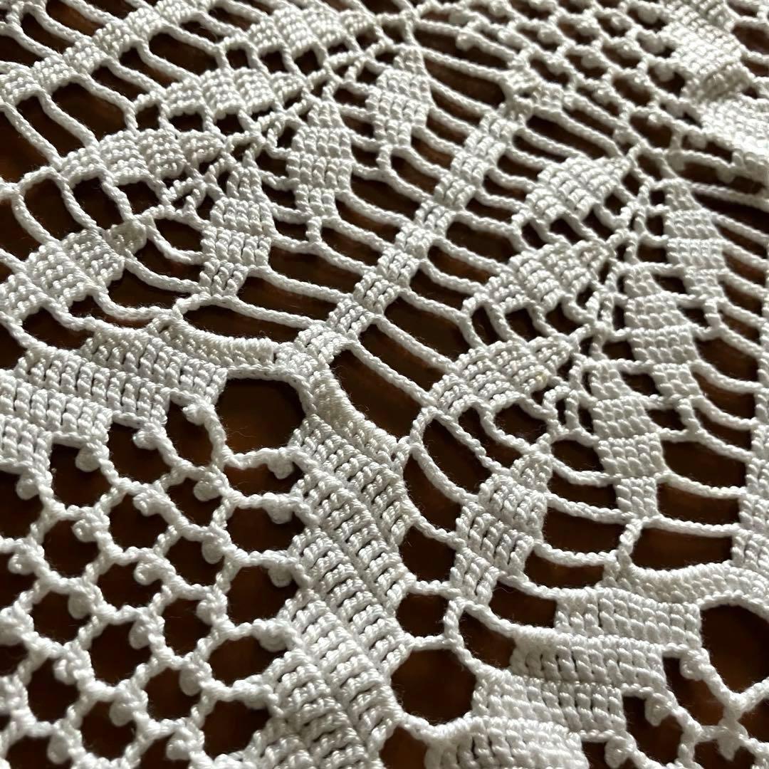 極美品✨手編み 大判 ドイリー テーブルクロス ハンドメイド アンティーク