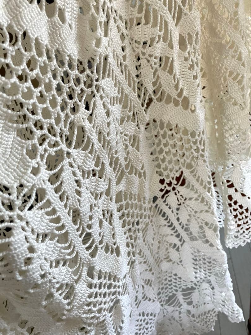 極美品✨手編み 大判 ドイリー テーブルクロス ハンドメイド アンティーク