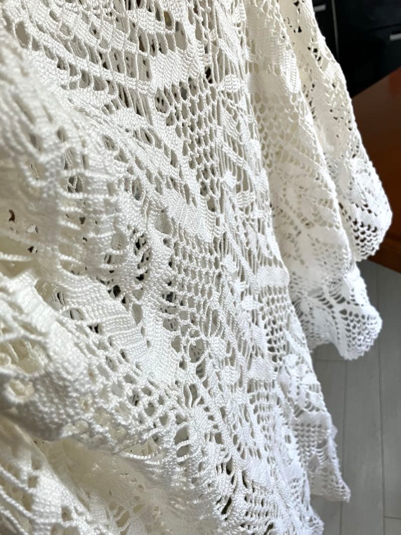 極美品✨手編み 大判 ドイリー テーブルクロス ハンドメイド アンティーク