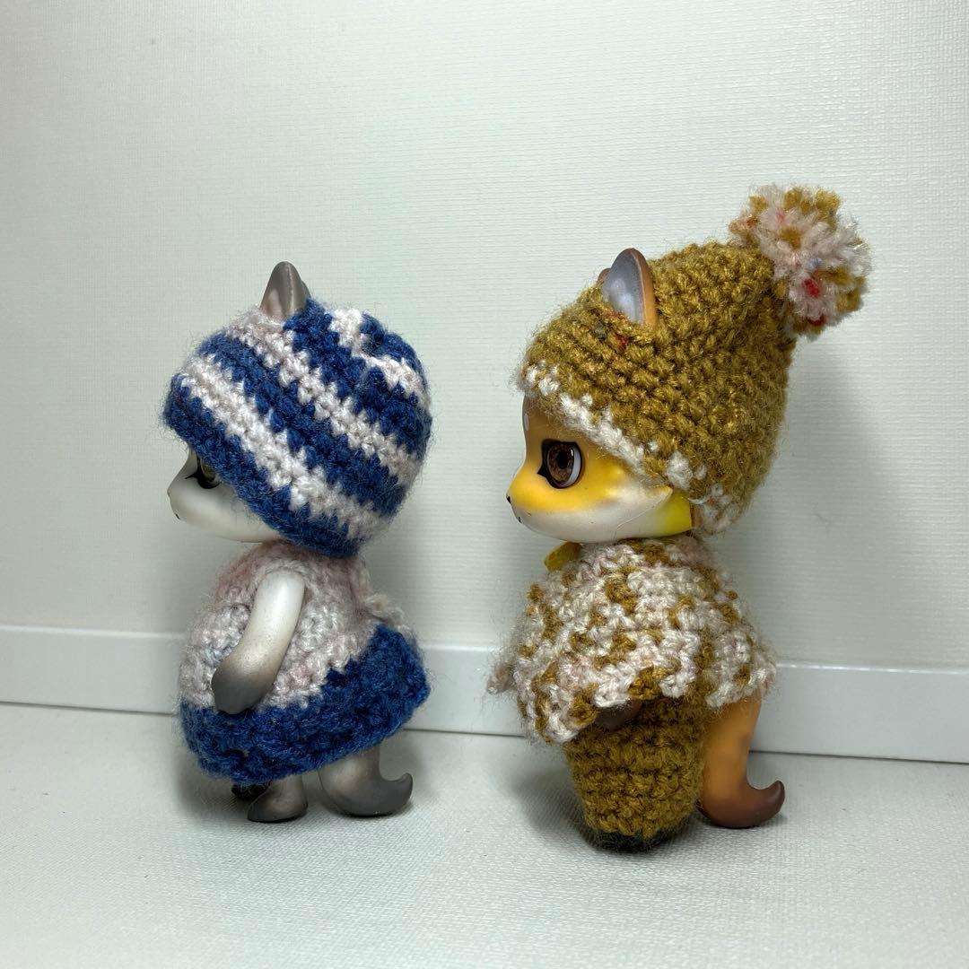 【ご確認用】カプセルドール ねこ きつね オオカミ ボーダーワンピースなど 服