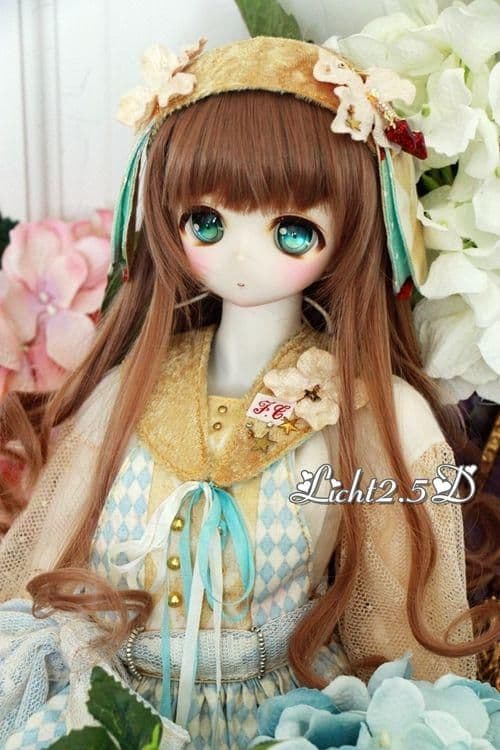 WG116 BJD 1/4 人形 ドール　用ウィッグ カツラ 耐熱 ハンドメイド