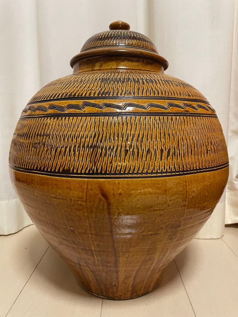 小鹿田 坂本茂木 作 高さ50cm 大壺 民藝　小鹿田焼