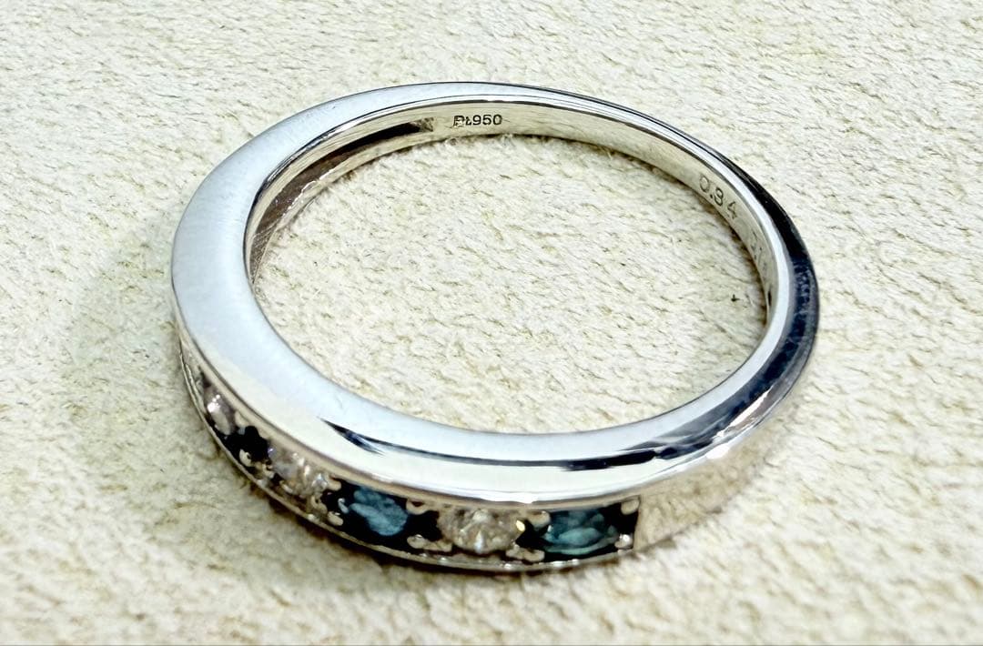 極美品！　アレキサンドライト　0.34ct Pt950 リング（No.8179）